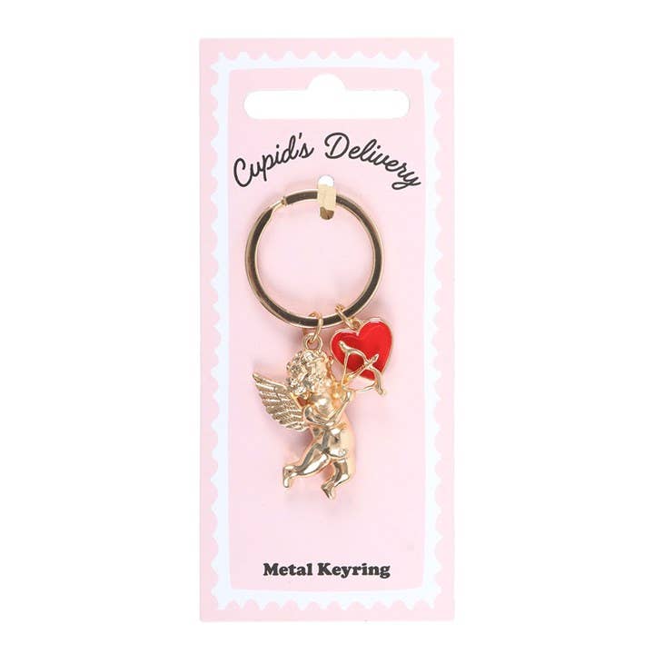 Porte-clés Ange de la Saint-Valentin « Livraison de Cupidon » | Design e regali originali