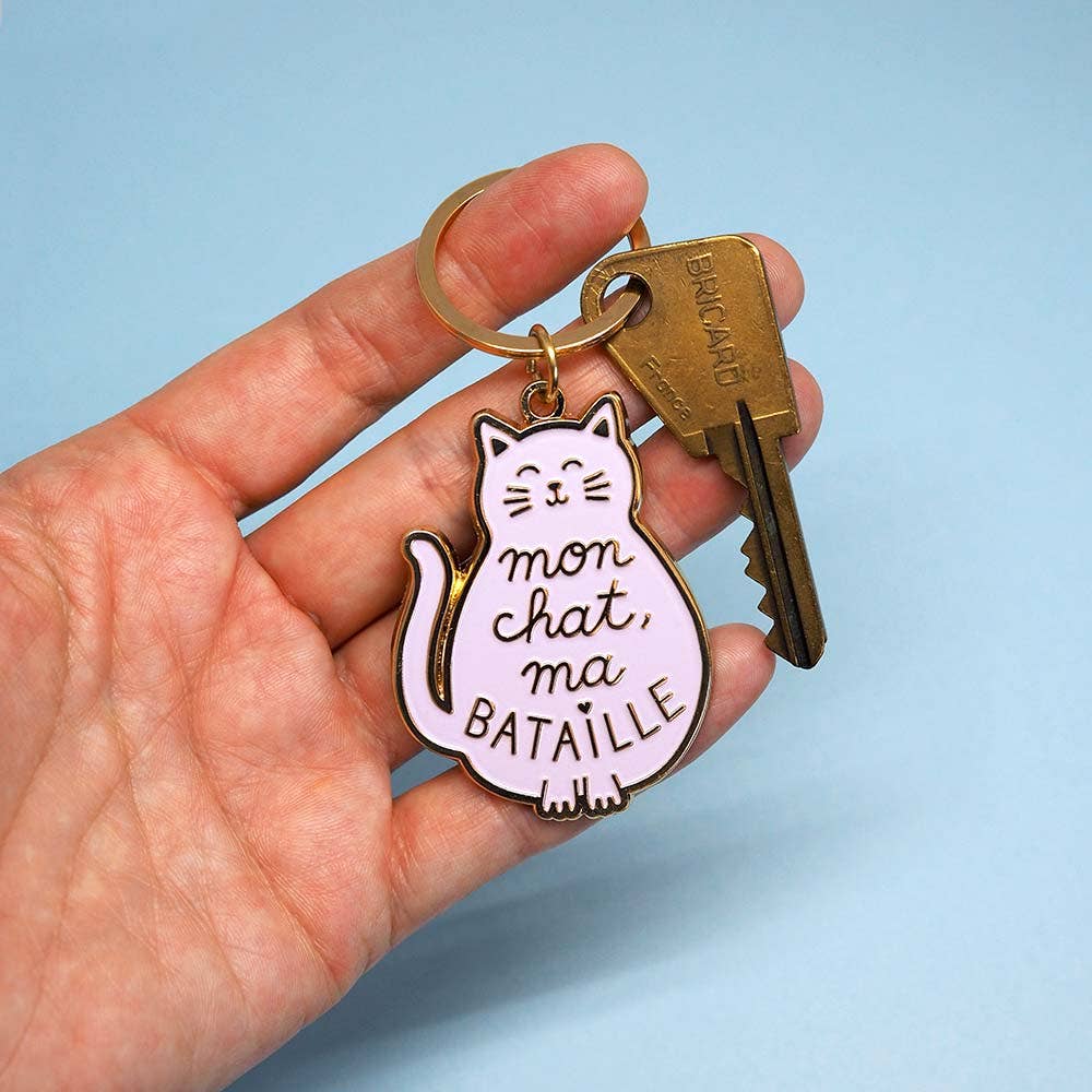 Porte-Clés "Mon Chat, Ma Bataille" | Designproducten en originele cadeaus
