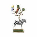 Poly/metal zebra chandelier, 27 x 9 x 45 cm