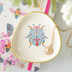 Vide-poches floral coccinelle