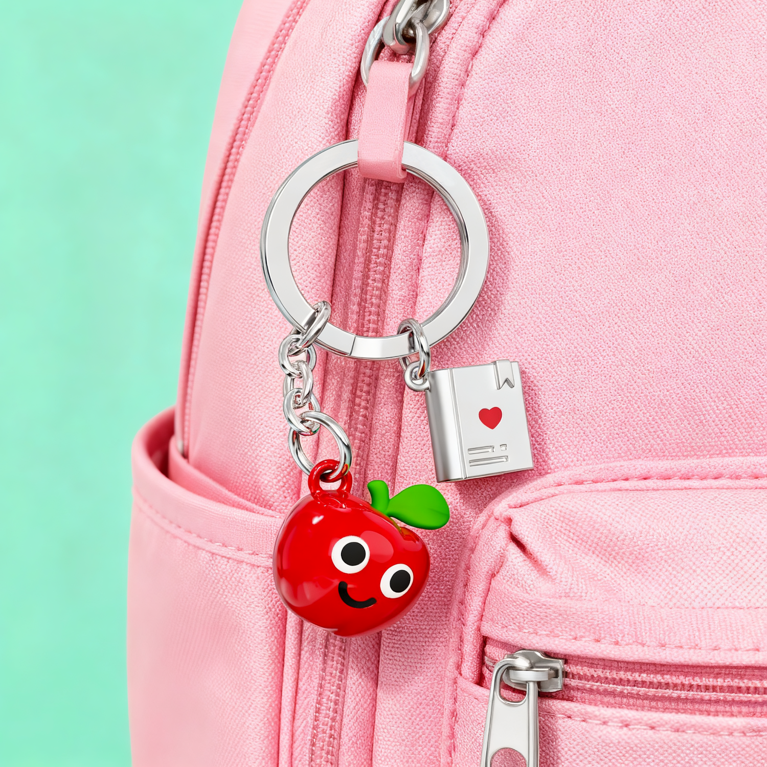 Porte-clés Pomme & Livre