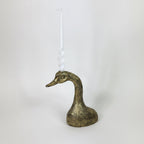 Bougeoir Tête de Canard doré antique