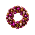 Weihnachtskranz - Christbaumkugeln - Rosa/Orange