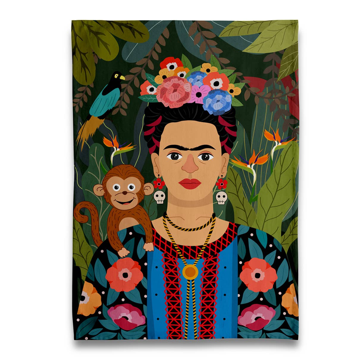 Torchon Frida Kahlo & Singe | Oggetti di design e regali originali