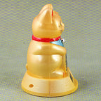 Chat chanceux solaire doré 12cm