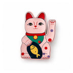 Porte-encens Chat Chanceux Rose