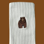 Chaussettes brodées ours – vue 3