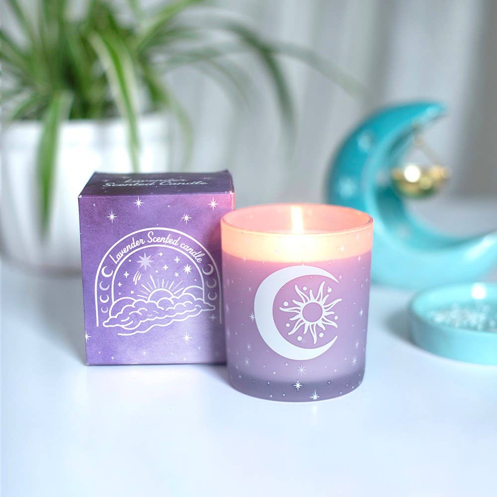Bougie lavande « Ciel pastel violet »