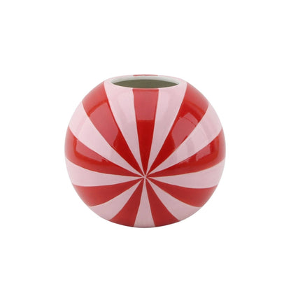 Vase - Swirl Flower Vase - Red/Pink - 20x20x20cm