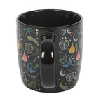 Mug à motif floral folk noir Midnight Bloom | Design e regali originali