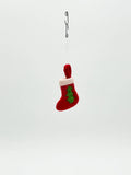 Décoration à suspendre Chaussette de Noël Rouge