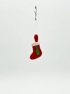 Décoration à suspendre Chaussette de Noël Rouge