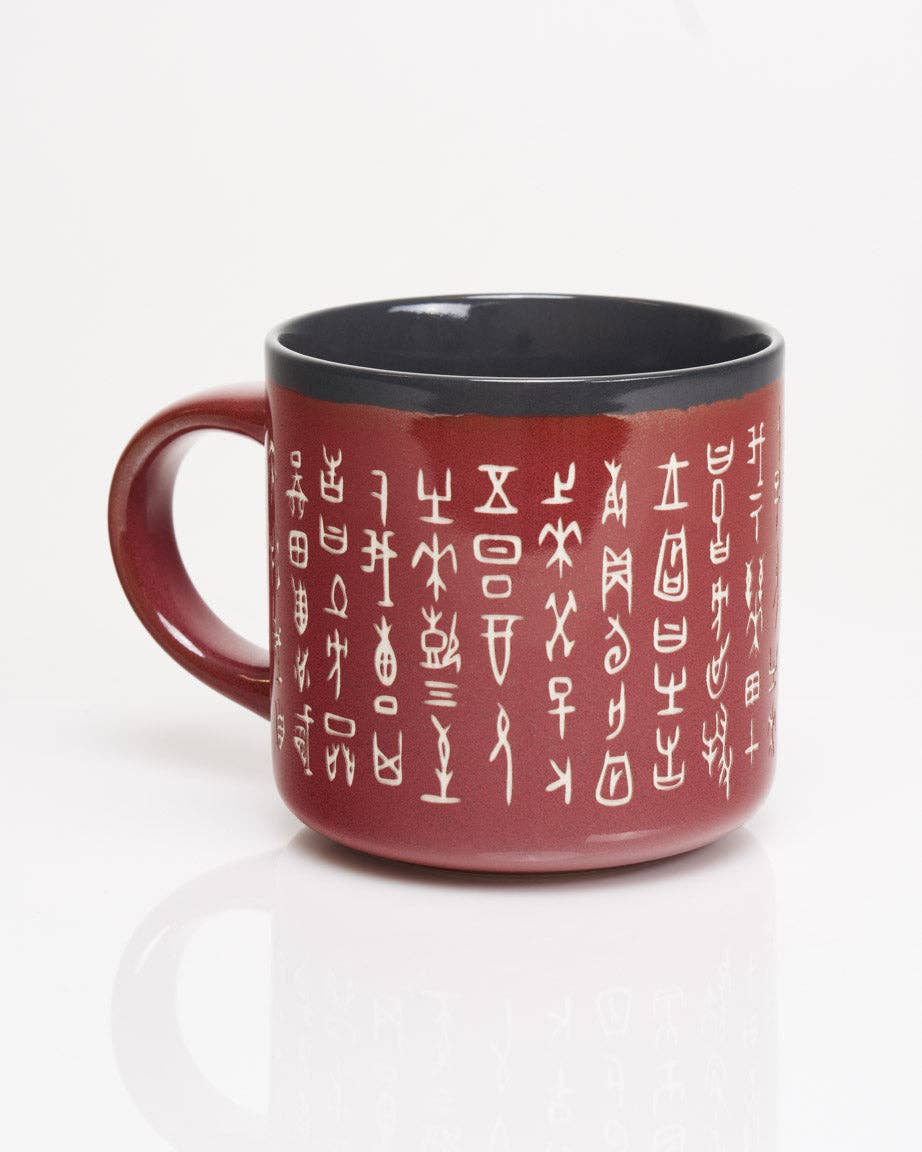 Oggetto regalo di design – Mug de Gravé à la Main avec Écriture Ossécaille (430 ml) – produit scientifique Cognitive Surplus EU, vue 2