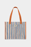 Sac cabas Claude Rayures orange et bleu
