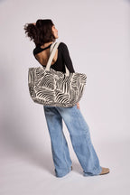 Sac cabas Claude Zèbre écru