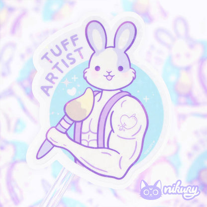 "Tuff Artist" Painter Rabbit Stickers