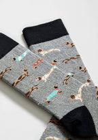 Chaussettes BePets Teckels Gris