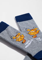 Chaussettes BeGarfield Hate Mondays Gris