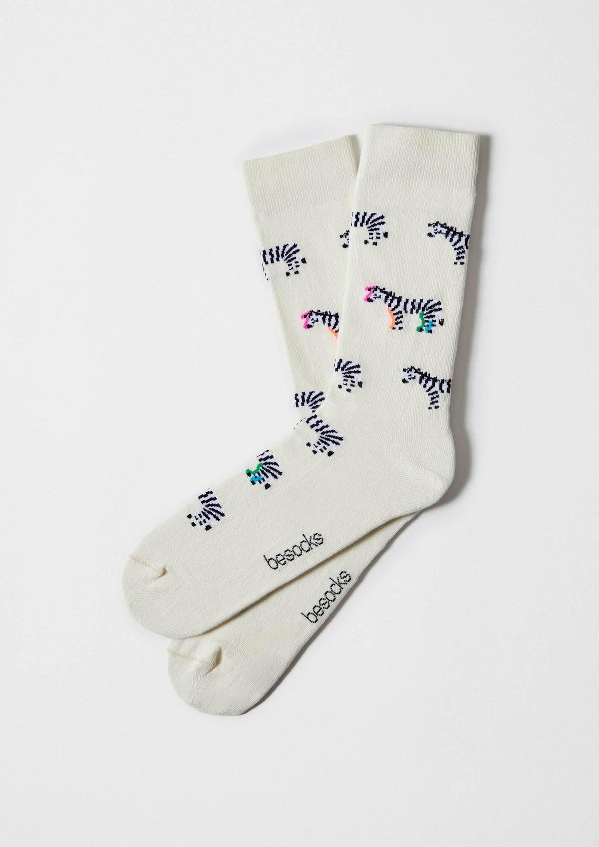Chaussettes BeZebra Blanc Cassé – Besocks