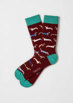 Chaussettes BePets Teckels Bordeaux – Besocks