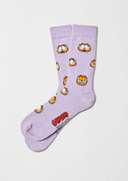 Chaussettes BeGarfield Faces Mauve – Besocks