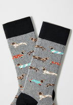 Chaussettes BePets Teckels Gris