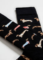 Chaussettes BePets Teckels Noir