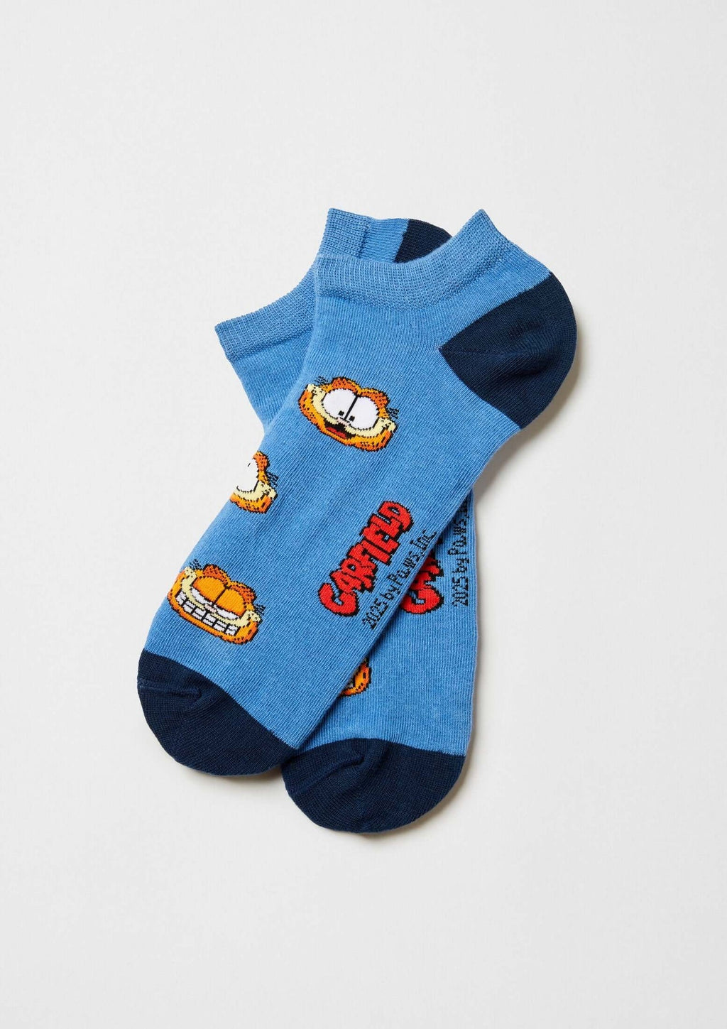 Chaussettes courtes BeGarfield Faces Bleu – Besocks