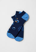 Chaussettes courtes BeSesameStreet Cookie Monster Bleu Marine