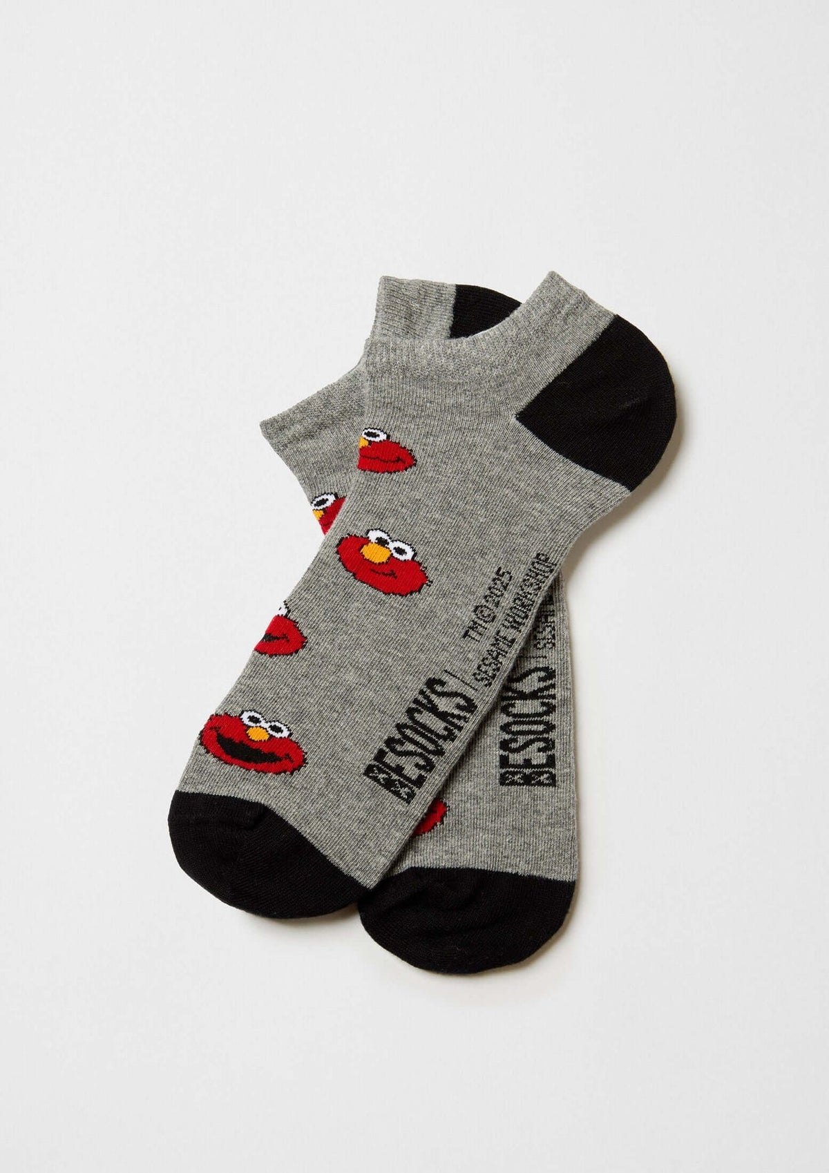 Chaussettes BeSesameStreet Elmo Grey Ankle – Besocks