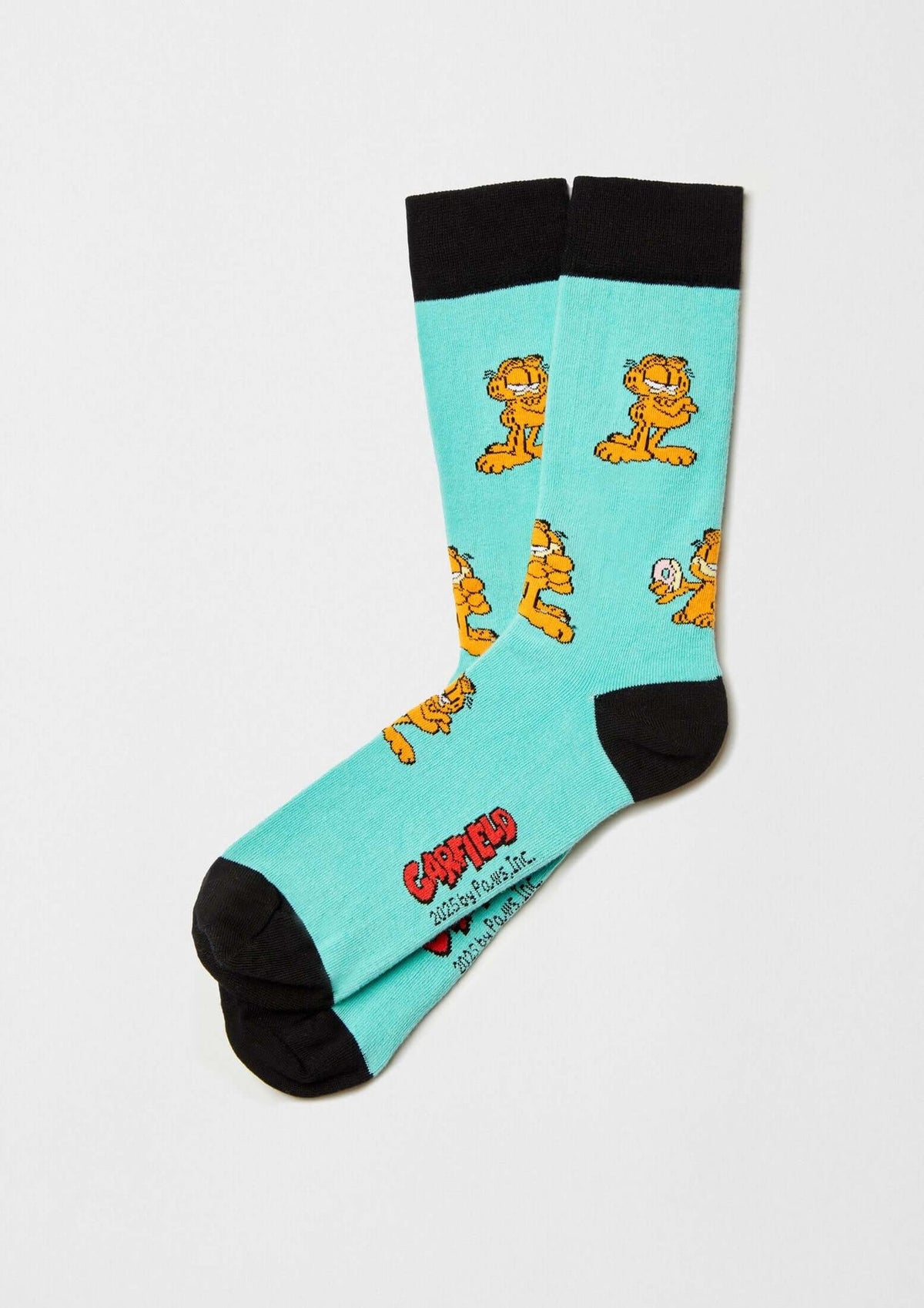 Chaussettes BeGarfield Poses Bleu Turquoise – Besocks