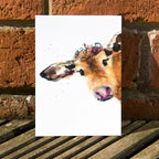 carte postale aquarelle vache kate moby 44202316