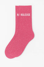 Chaussettes à Paillettes Râleuse Rose Bubble