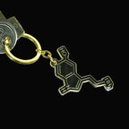 Serotonin-Molekül-Schlüsselanhänger