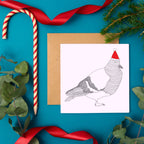 Christmas Pigeon Greeting Card
