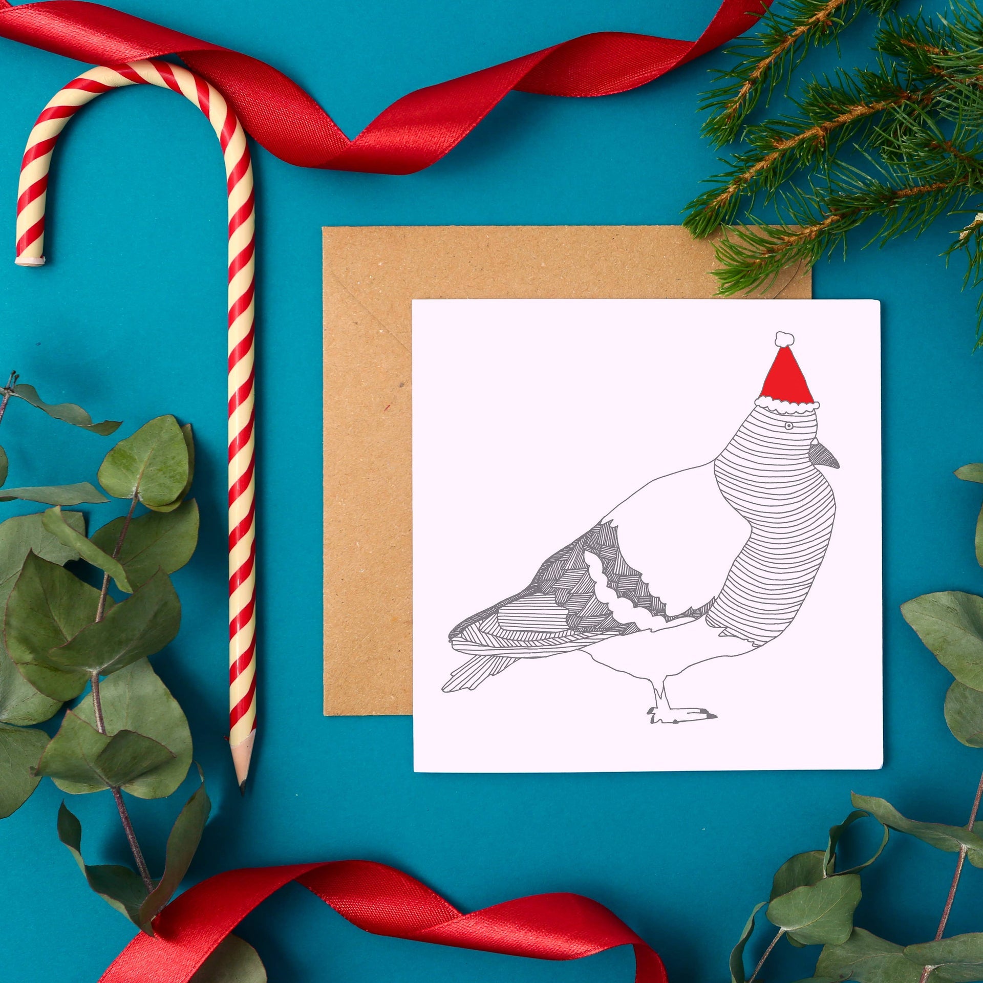 Carte de vœux Pigeon de Noël | Designproducten en originele cadeaus