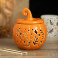 Diffuseur d'huile et chauffe-cire citrouille folk orange pour Halloween