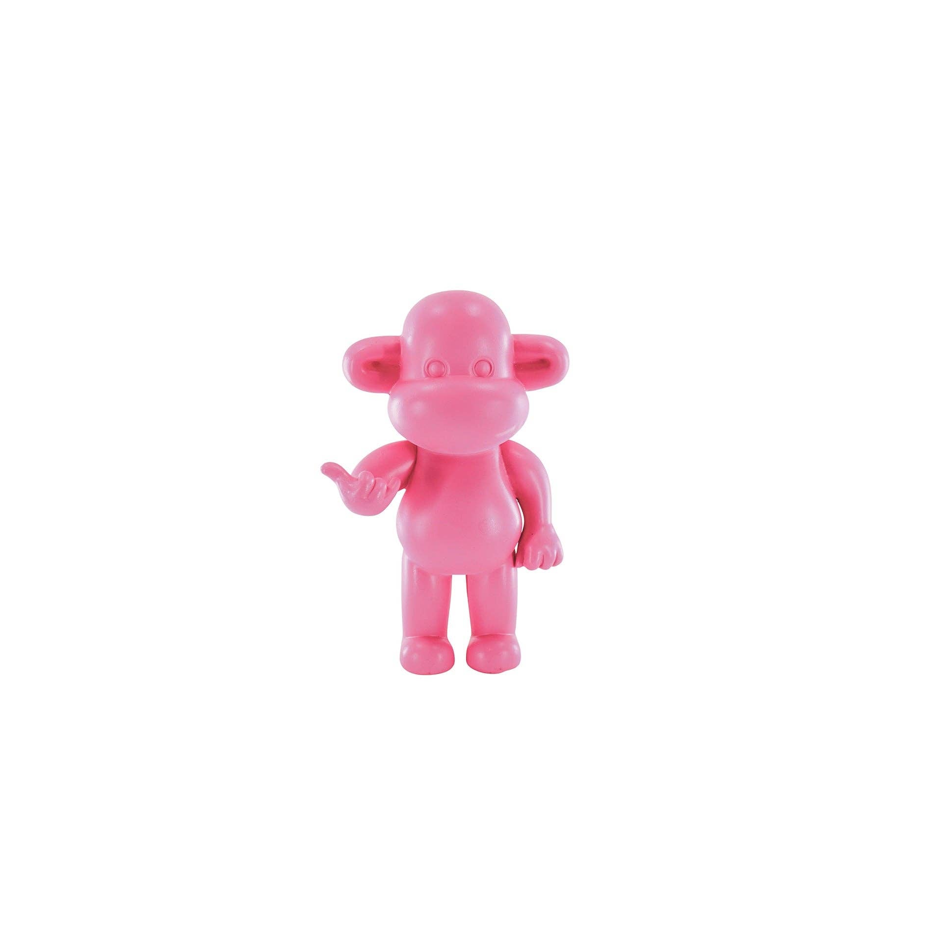 Ornament – ​​Hängende, lose Affenfigur „Die Legende“ – Rosa – 11 x 7 x 19 cm
