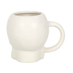 Mug en forme de crâne blanc mat
