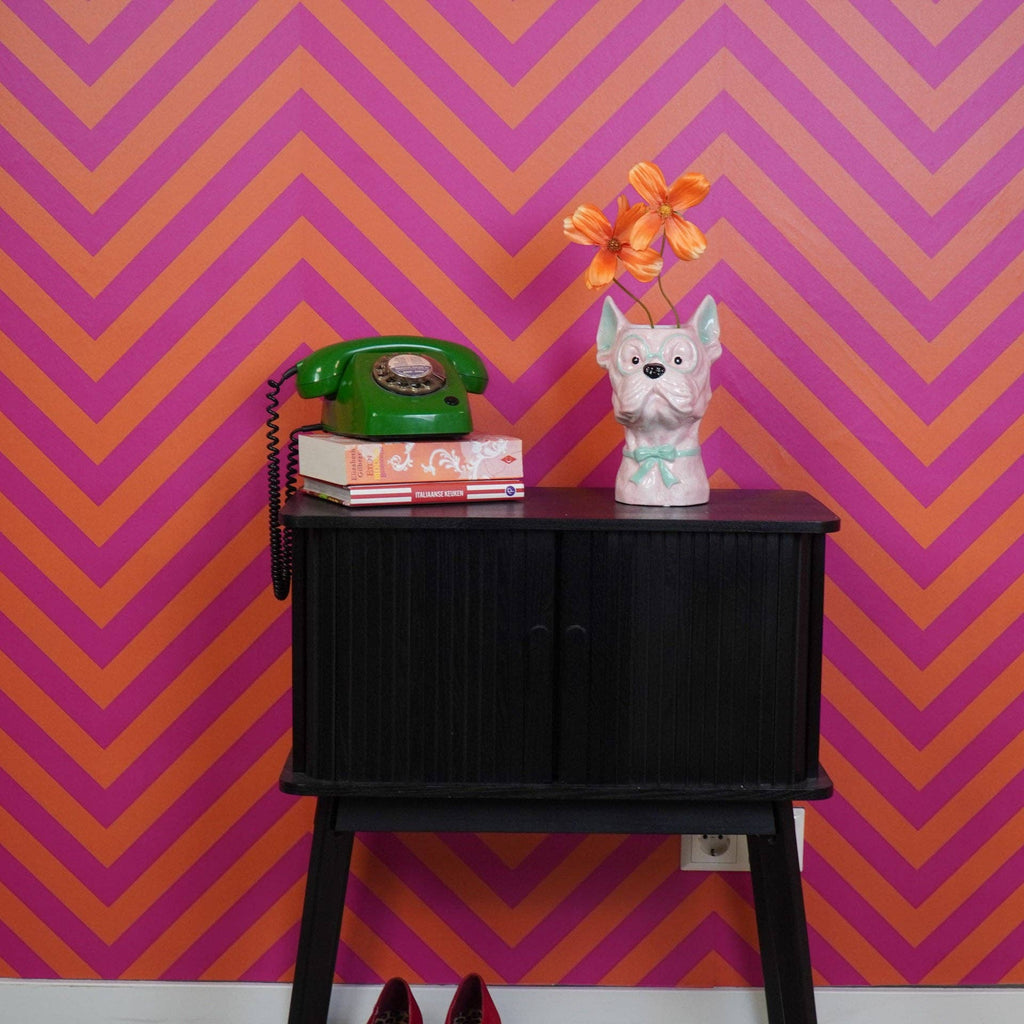 Vase - Vase à fleurs Chien - Rose/Menthe - 13,5x14,5x23cm | Objetos de diseño y regalos originales