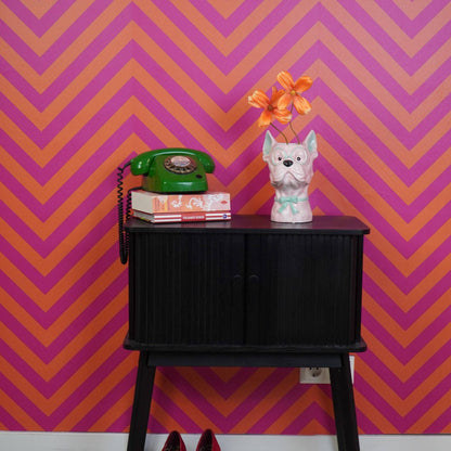 Vase - Dog Flower Vase - Pink/Mint - 13.5x14.5x23cm