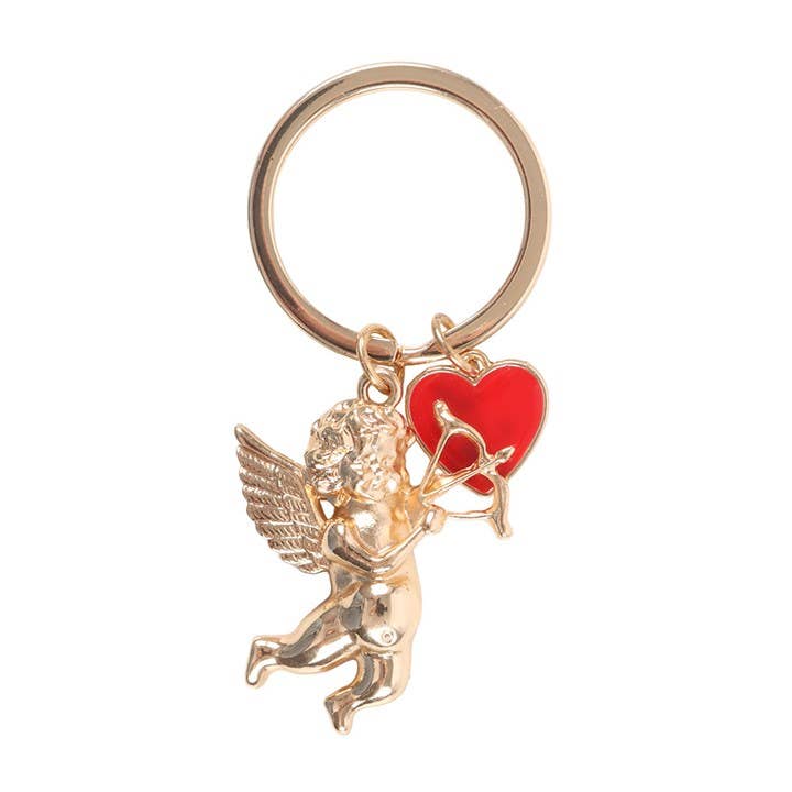 Porte-clés Ange de la Saint-Valentin « Livraison de Cupidon » | Design e regali originali