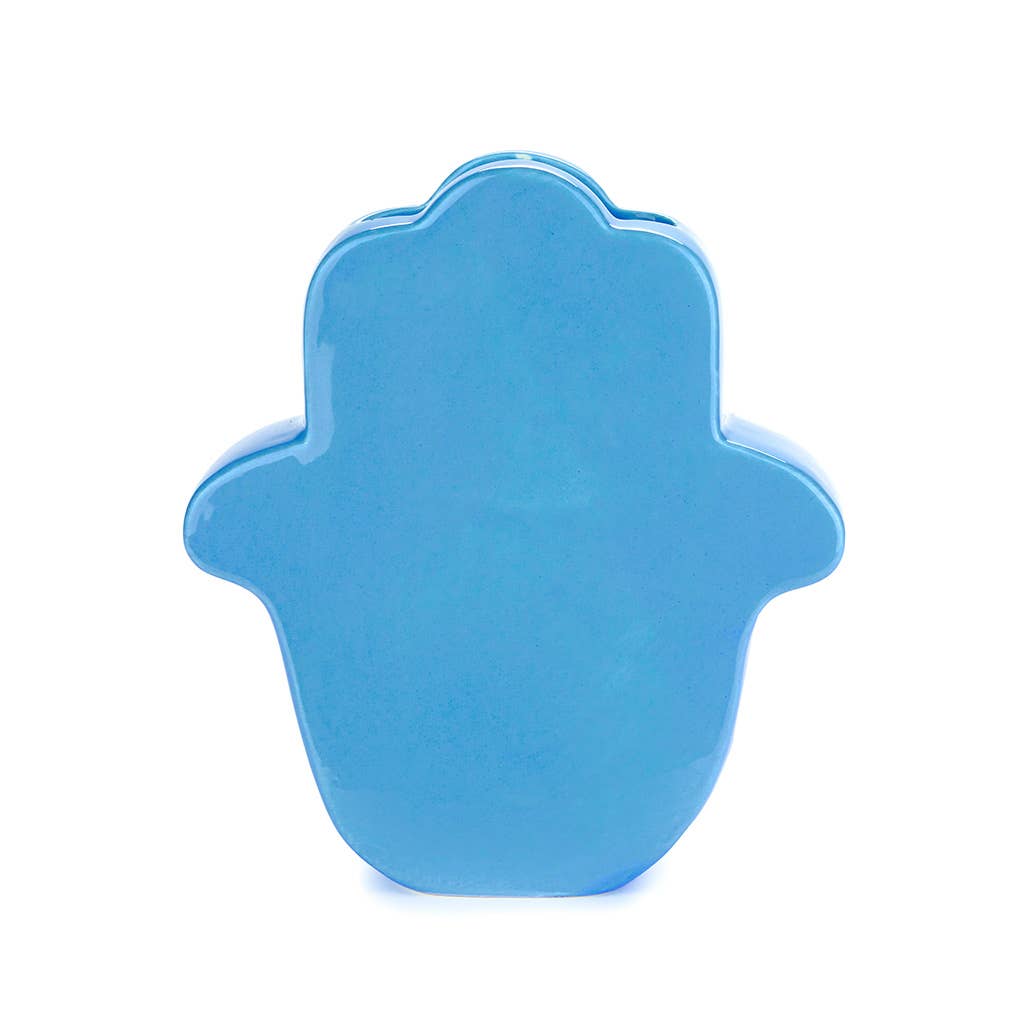 Vase Lucky Hand bleu