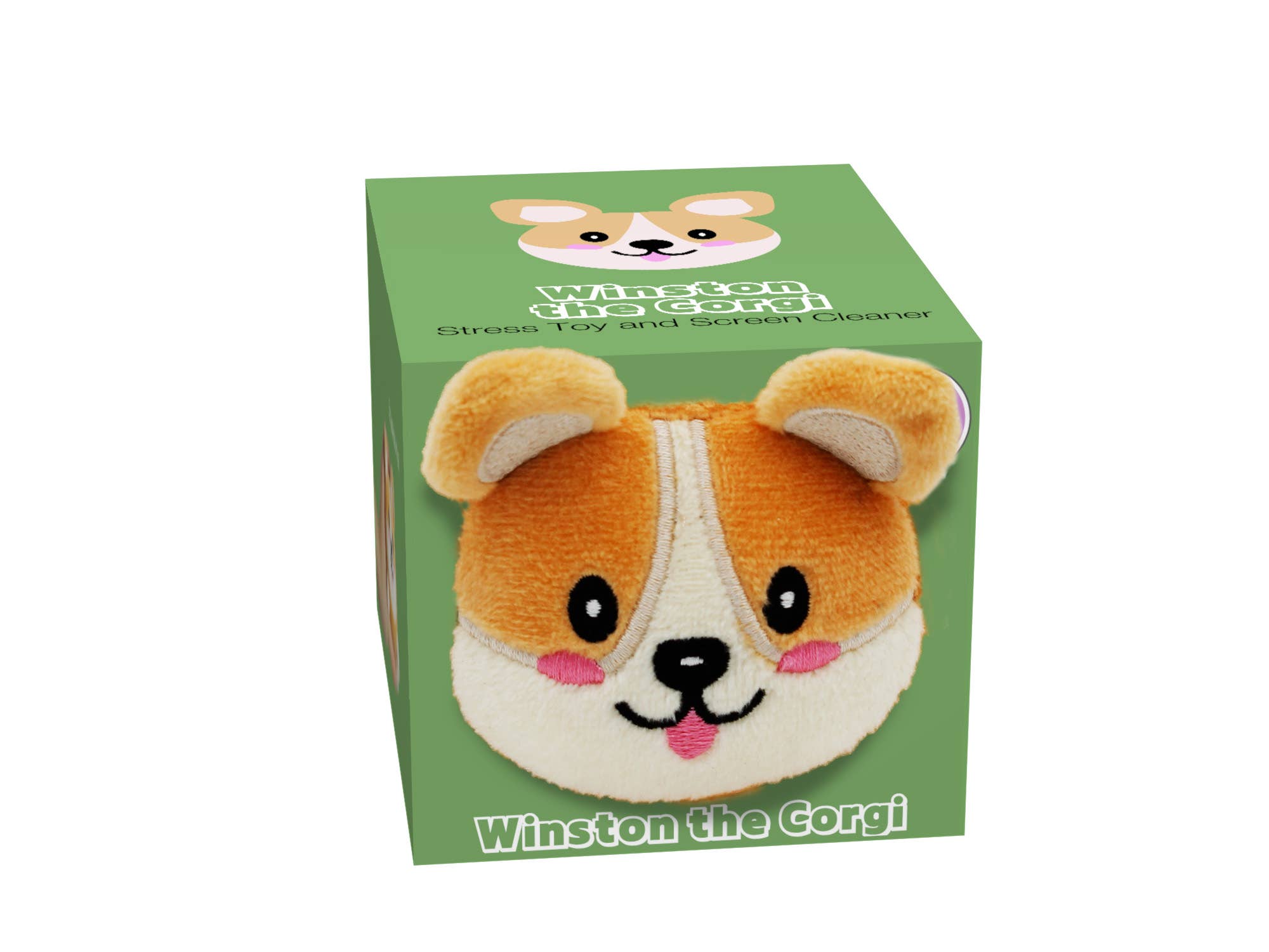 Corgi Winston Stressball und Bildschirmreiniger