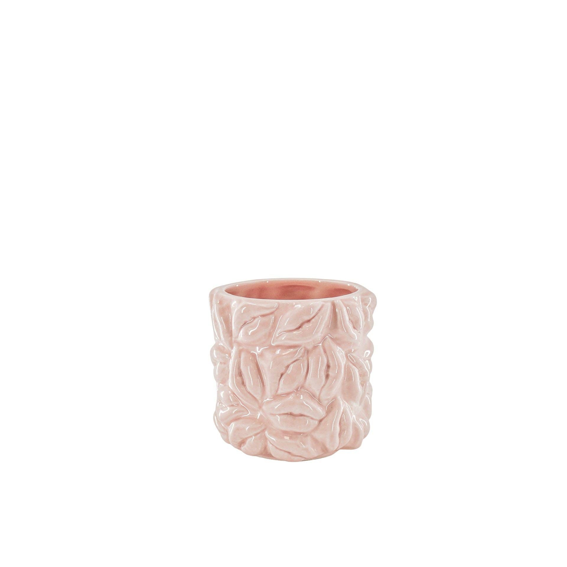 Topf – Kisses – Keramik – Hellrosa – 11 x 11 x 11,5 cm