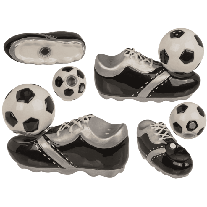 Sel et poivre Chaussure et Ballon de Football