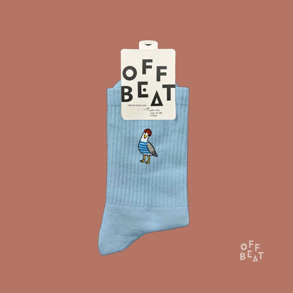 Chaussettes brodées mouette
