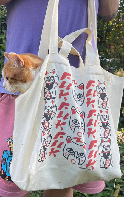 Tote Bag « Fuck you - Maneki Neko »