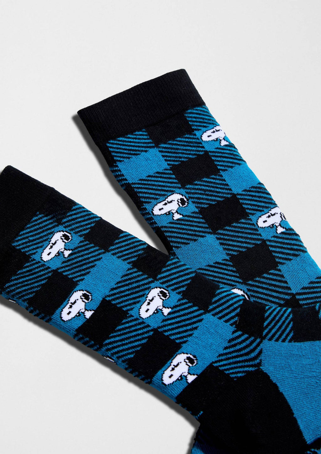 BeSnoopy Tartan bleu - Chaussettes coton biologique