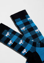 BeSnoopy Tartan bleu - Chaussettes coton biologique